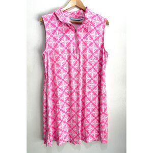 Pink Sleeveless Midi Dress